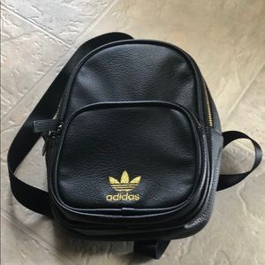 Mini faux leather backpack